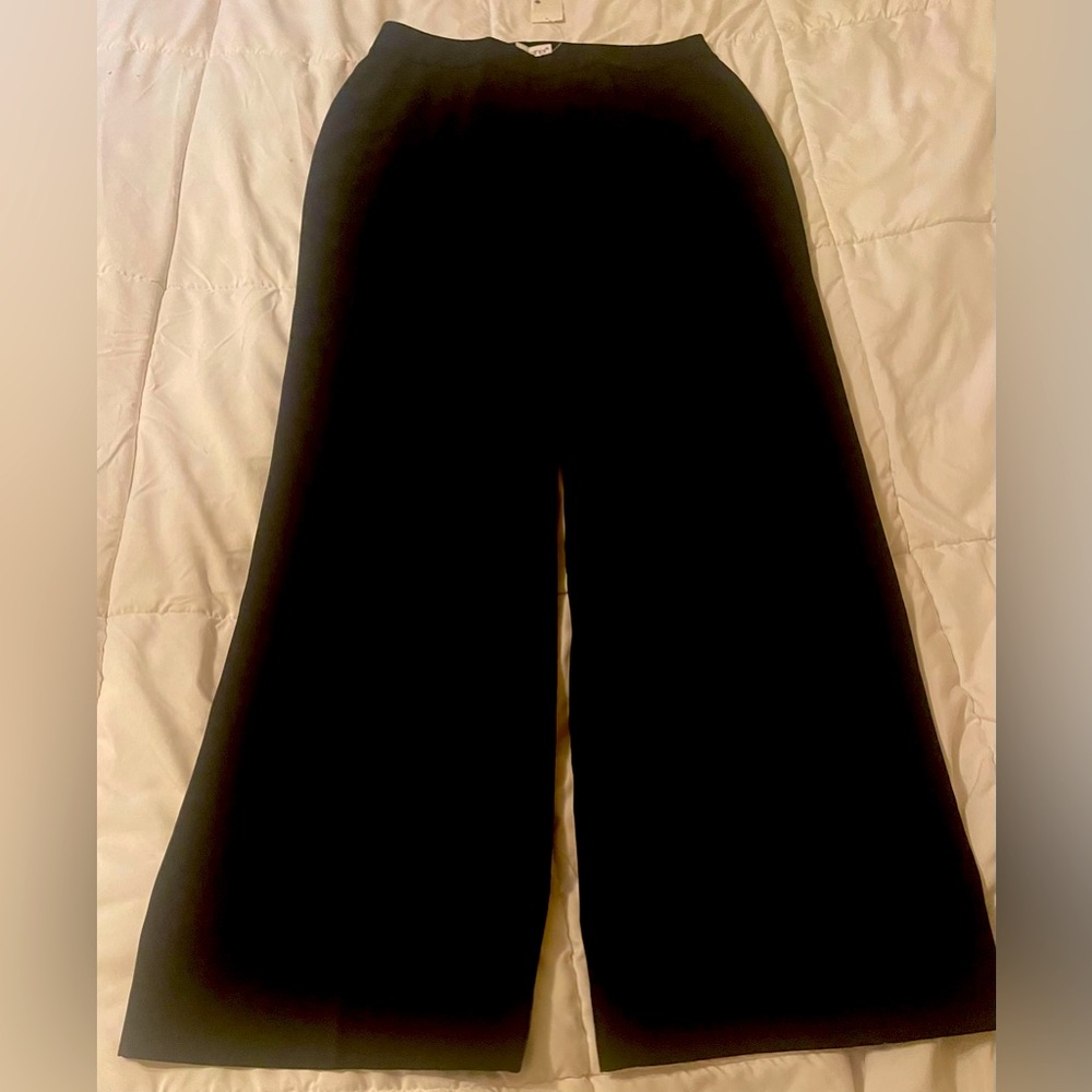 Together Elegant Black Trousers Wide Leg Flare Lined Side Zip NWT Size 10/12